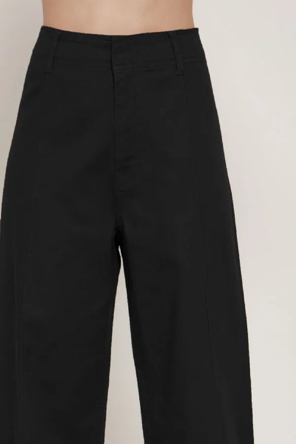 Pantalón Casual Wide Leg Negro Tiro Alto Para Mujer – Modelo P15273 — vista 3